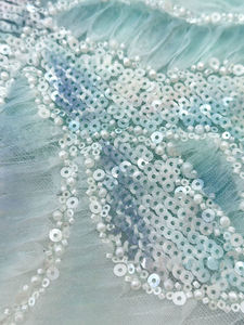 Лидер продаж, блестки, бисер, вышивка, свадебное платье, кружевная ткань, блестки, бисер, сетчатая вышивка - Product Image 3
