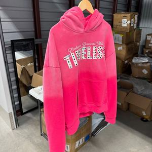 Vente en gros de tissu en molleton vintage lavé à la pierre, doublé, unisexe, coupe régulière, 100% coton, poids lourd, respirant pour l'automne - Product Image 2