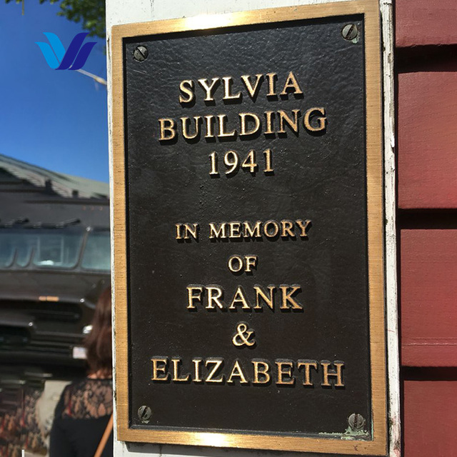 Custom Engraved Carved Bronze Memorial Plaque Historic Marker Sign Raised Letter Cast Metal Letterpress Printed Outdoor