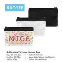 Sacs de toilette et cosmétiques Sunyee en sublimation, impression personnalisée du logo, sac de maquillage en polyester vierge personnalisé en sublimation