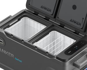 Dual-Zone Compressor Cooler 50-99L Outdoor Use 100W Anker <b>Solar</b> Powered Model 6791 - Product Image 1