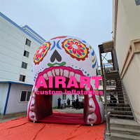 Arco Inflable Gigante de Esqueleto Monstruoso con Manos Grandes, Túnel de Entrada Inflable de Calavera para Halloween, Ideal para Casas Encantadas