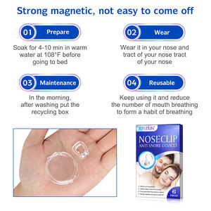 ओम ओडम 6 pccs सिलिकॉन बंद नाक समाधान नाक क्लिप चुंबकीय खर्रासिंग स्टॉपर उपकरण अच्छी नींद के लिए नाक क्लिप - Product Image 6