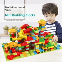 Bloques de Construcción Educativos para Niños, Pista de Canicas con Bolas Rodantes, Juguete de Rompecabezas de Ensamblaje Intercambiable