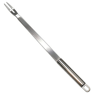 Fourchette de barbecue Chef Season Show en acier inoxydable à long manche, outil de cuisson extérieur pour grillades et rôtissage de steaks - Product Image 1