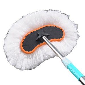 Milk Silk Car <b>Dust</b> <b>Brush</b> 100Cm Telescopic Soft Bristles Magnetic Installation For Steering Wheel Cleaning - Product Image 1