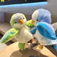 Marionnette à main en peluche super douce Vailpro Party, jouet oiseau perroquet, grande bouche, poupée en tissu, ventrilocisme, cadeau d'anniversaire pour 14 ans et plus