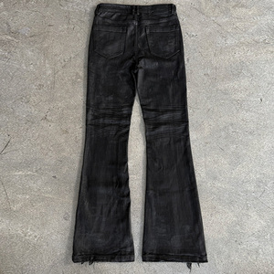 Pantalones Vaqueros Retro Personalizados para Hombre, Negros, Desgastados con Ácido, Ajustados y Delgados, Pantalones de Mezclilla, Jeans de Diseñador para Hombre - Product Image 2