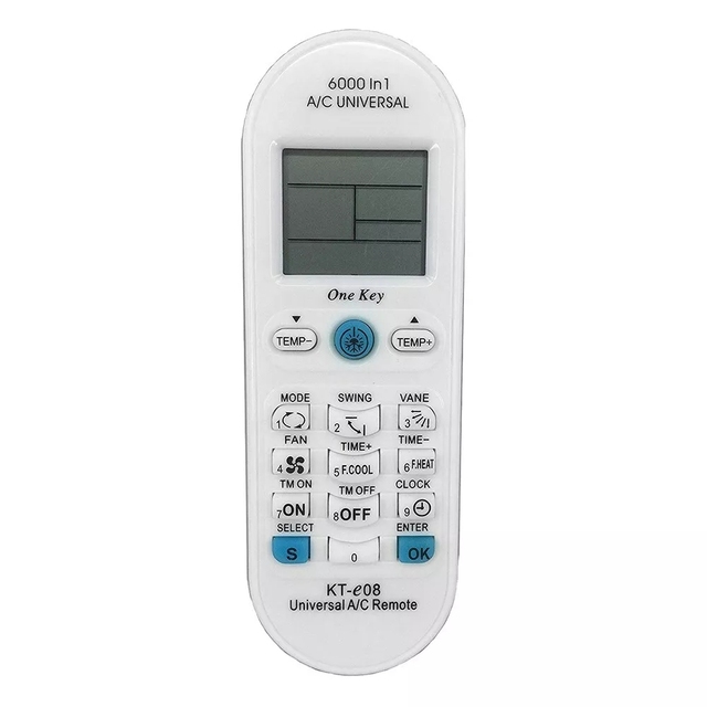KT-e08 6000 in 1 Universal AC Remote Control for Fujitsu GREE Pana-sonic Air Conditioner