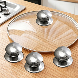 Tapa universal para olla, acero inoxidable, resistente al calor, pasador vertical, asa auxiliar, tapa de vidrio para olla, tapa superior para olla - Product Image 1
