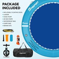 Hamac aquatique gonflable, ponton flottant rond, bouée gonflable avec porte-gobelets, plateforme de piscine pour adultes