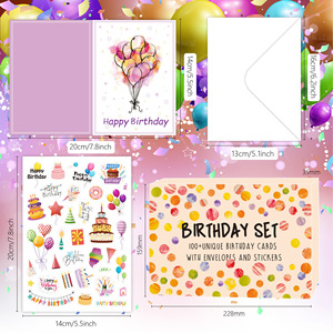 50PCS/Set Cartes de vœux créatives en papier estampé à chaud 5*7 pouces avec enveloppe - Product Image 4