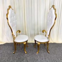 Chaise Trône de Luxe en Acier Inoxydable au Design Royal pour Mariages, Banquets, Salons et Événements en Appartement – Garantie 5 Ans