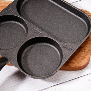 Cast Iron Multi Purpose <b>Pan</b> Rectangle Nonstick Fry <b>Pan</b> For Eggs Steaks Sausages Breakfast Cooking - Product Image 3