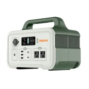 Portable Power Station Power Bank 600W lithium battery LCD screen AC 110V Solar Generator System