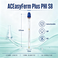 Analyseur de pH industriel, électrode transmettrice, connecteur S8, sonde pH 0-14 de 225 mm, analyseur de qualité de l'eau en ligne, ACITEK OEM