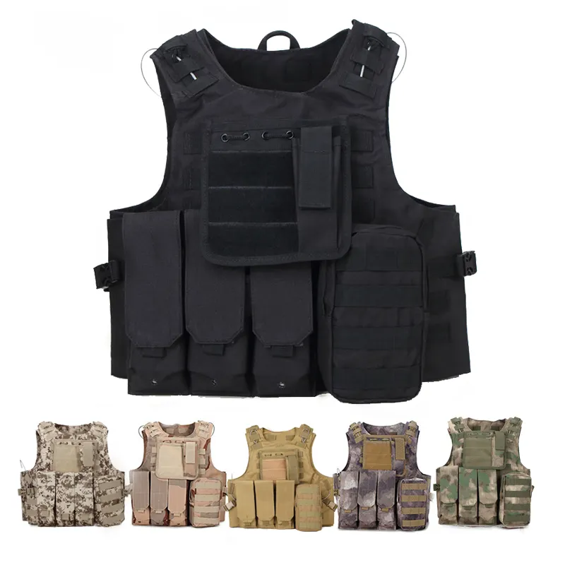 Outdoor Heavy Duty Multifunction Breathable Black Camouflage Tactical Hunting Vest