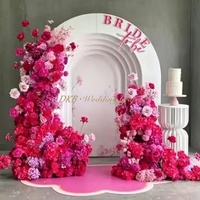 BK-147 Venta al por mayor del fabricante: Suministros de decoración para eventos, Panel de fondo de arco blanco, Soporte de arco redondo para escenario de bodas