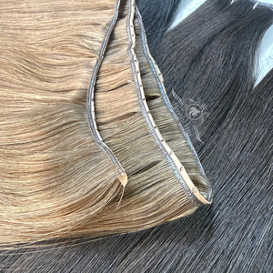 Extensions de cheveux humains naturels double drawn XO Invisible Weft Herrera Butterfly Weft Genius Holes - Product Image 1