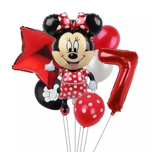 7pcs <span class=keywords><strong>Mickey</strong></span> <span class=keywords><strong>Mouse</strong></span> Party Balloons <span class=keywords><strong>Minnie</strong></span> Balloons 32 "numero Balloon decorazioni per feste di compleanno giocattoli gonfiabili per bambini palline da doccia - Product Image 5