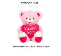 AM-GCB03 Ammy 20/30/50/80cm Ours en peluche doux, poupée ours, poupée bébé, cadeau de Saint-Valentin, jouet de grande taille pour filles