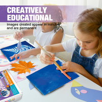 Jouet éducatif pour enfants, papier cyanotype haute sensibilité soleil bricolage papier à dessin à vapeur impression nature pour enfants