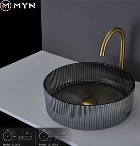 Harga pabrik desain baru 2026 bak cuci kamar mandi berwarna kaca temper Cuci Tangan wastafel kaca kapal Oval - Product Image 3