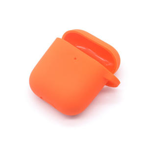 Étui en silicone pour Apple AirPods 2, couleur unie, couverture intégrale, anti-poussière et antichoc - Product Image 6