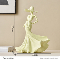 Sculpture créative de femme sexy en cyan, artisanat en résine, ornement de bureau, décoration de la maison, salon, bureau, décoration de table, figurine, cadeaux