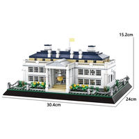 Ensemble de blocs de construction modernes Wange 4214 Maison Blanche en plastique ABS, jouet éducatif pour enfants de 10 ans et plus