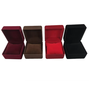Wholesale Custom Logo <b>Watch</b> Boxes & <b>Cases</b> with Velvet Surface & Inner Lining Velvet , Small Size Red <b>Watch</b> <b>case</b> in Square Shape - Product Image 5