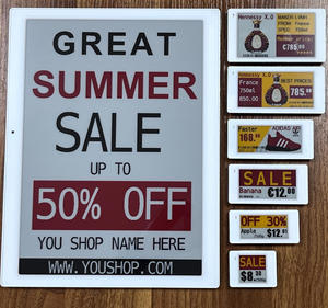 ระบบ ESL พร้อมเกตเวย์ ป้ายราคาดิจิทัลขนาด 2.13 นิ้ว สี่สี ระบบ E-Ink Epaper ESL ป้ายชั้นวางสินค้าอิเล็กทรอนิกส์ สำหรับซูเปอร์มาร์เก็ต - Product Image 1