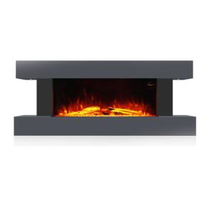 Accepter la personnalisation cheminée murale intérieure électrique led suspendue avec jeu de bûches/décoration de petits cailloux - Product Image 2