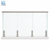 LANGE Garde-corps en verre moderne de luxe, balustrade en verre, système de rupture thermique étanche pour villa de luxe