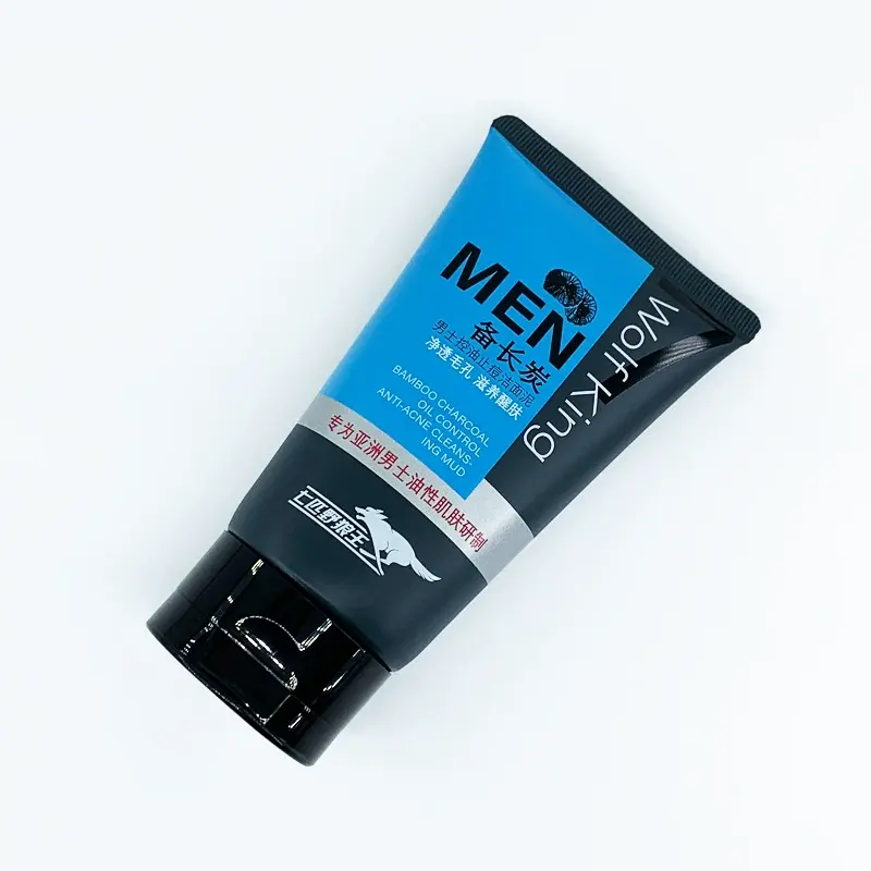 Zwart Frosted Tube Heren Face Wash Pack Lege Squeeze Plastic Buis Cosmetische Verpakkingsbuizen Met Flip-Top Dop