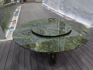 Mesa de comedor de cuarcita verde <span class=keywords><strong>Vitoria</strong></span> Regia de Brasil moderna, soporte de Metal, mesa de centro de mármol verde redonda para decoración del hogar - Product Image 6