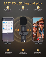 Microphone sans fil portable personnalisé avec clip réglable, transmission sans fil de 30 m, microphone cravate anti-bruit