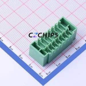 KF2EDGKVM-3.5-2*7P Plug-in Terminal Block Through hole,P=3.5mm Connector Board-to-Board / Socket Closed Screw Fixing 2x7P 3.5mm - Product Image 2