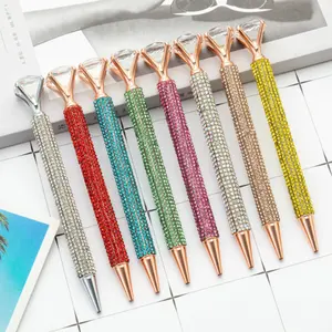 أقلام ألماسية معدنية مبهجة للترويج بأفضل الإعلانات قلم ماسي كريستالي فاخر مع تصميم مخصص حسب الطلب