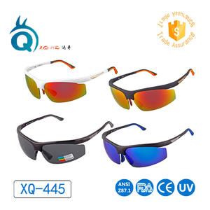 Lunettes de soleil polarisées XQ445 pour le cyclisme, verres bleus irisés, lunettes de sport avec étui - Product Image 3