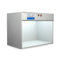 Caja de Luz Fluorescente DOHO D60(2) D65 F con Doble Fuente de Luz para Pruebas de Solidez del Color en Calzado, Cuero y Textiles