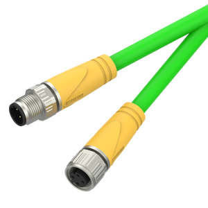 Marvtech M12 D code femelle <span class=keywords><strong>connecteur</strong></span> de prise à angle droit à montage arrière avec blindage et angle IP67 - Product Image 1