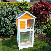 SDB012 Maison à oiseaux moderne en bois durable pour l'intérieur et l'extérieur, volière de luxe avec un design de style populaire pour toutes les saisons