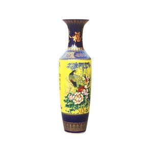 <b>Extra</b> <b>Large</b> Jingdezhen <b>Floor</b> <b>Vases</b> Chinese Cheap Cloisonne Porcelain Decorative Vasesd Overglaze Yellow <b>Vase</b> RXFV0034 <b>Extra</b> Larg - Product Image 2