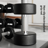 Ensemble d'haltères en fonte pour hommes et femmes, usage domestique et commercial, 5 kg par paire, revêtement en caoutchouc, design monobloc, inodore, PEV