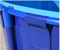 Bassin à poissons rond en toile PVC, alternative au réservoir d'aquaculture en fibre de verre, bassin à poissons rond pliable en bâche