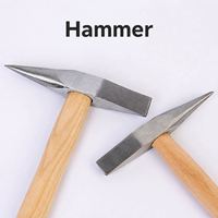 Marteau de machiniste forgé en acier au carbone de qualité industrielle avec manche en bois, 300g, pour soudage électrique et ébavurage, OEM disponible, rectangulaire