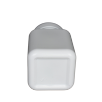 Flacon carré en plastique blanc HDPE de 140ML pour capsule de pilule de médecine orale solide avec bouchon à vis sécurisé et joint étanche
