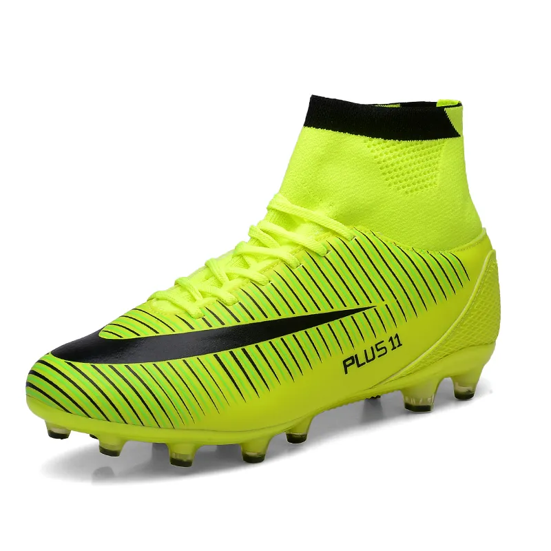 Professional High Top Ankle Football Chuteiras- Futebol ghete de fotbal cr 7 Custaom Soccer Cleats Shoe For Men