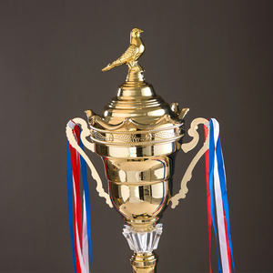 Cúp cao cấp bốn cột, mạ vàng, đế đen, nhiều kích cỡ, dùng làm giải thưởng, lễ trao giải, sự kiện thể thao SZ16 - Product Image 2